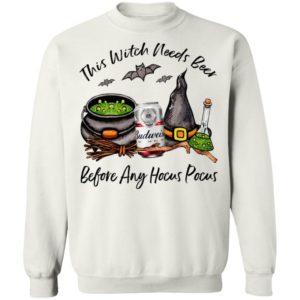 Budweiser Can This Witch Needs Beer Before Any Hocus Pocus T-Shirt