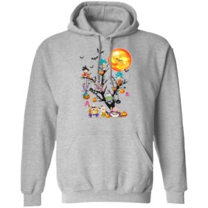 Son Goku Dragon Ball Character On The Halloween Moon Tree t-shirt, ls, hoodie