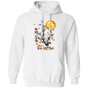 Son Goku Dragon Ball Character On The Halloween Moon Tree t-shirt, ls, hoodie