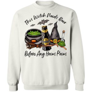 Samuel Adams Moutain Berry Bottle This Witch Needs Beer Before Any Hocus Pocus T-Shirt