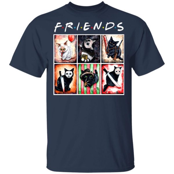 Cat Horror Friends Halloween T-Shirt