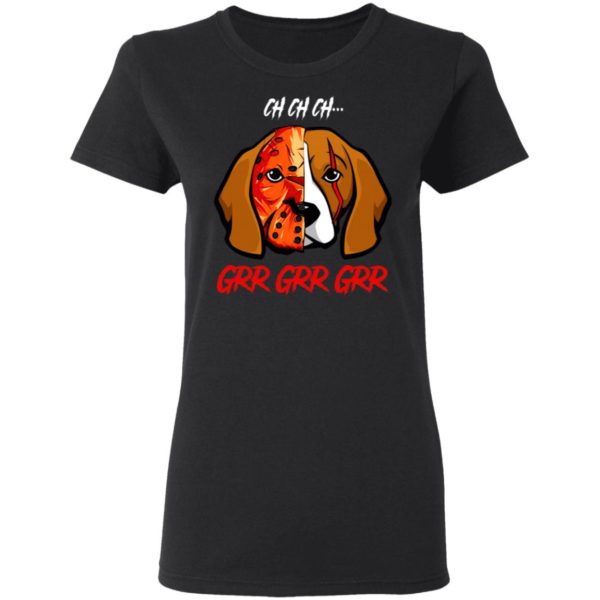 Jason Voorhees Beagle Ch Ch Ch Grr Grr Grr Halloween T-Shirt
