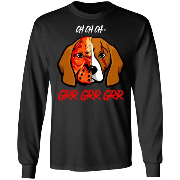 Jason Voorhees Beagle Ch Ch Ch Grr Grr Grr Halloween T-Shirt
