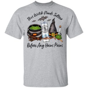 White Claw Pure This Witch Needs Seltzer Before Any Hocus Pocus Halloween T-Shirt