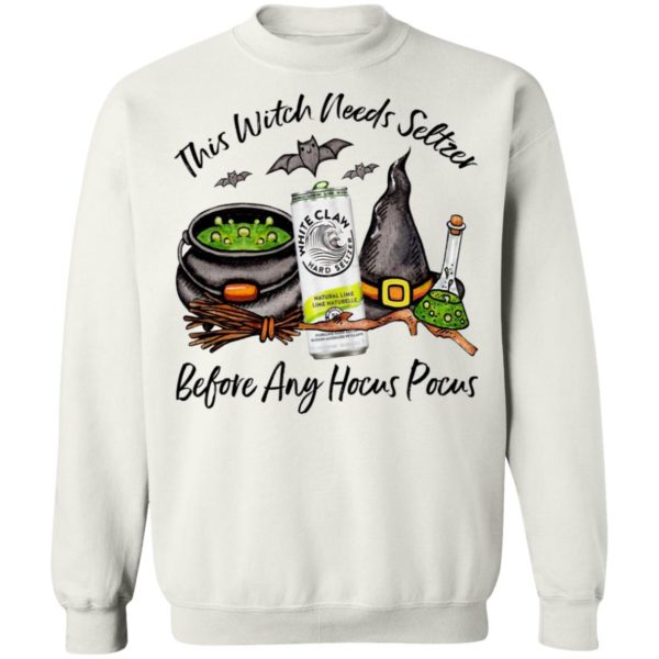 White Claw Lime This Witch Needs Seltzer Before Any Hocus Pocus Halloween T-Shirt