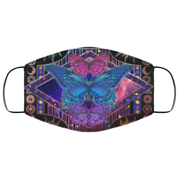 Butterfly Mandala Hippie Boho Face Mask