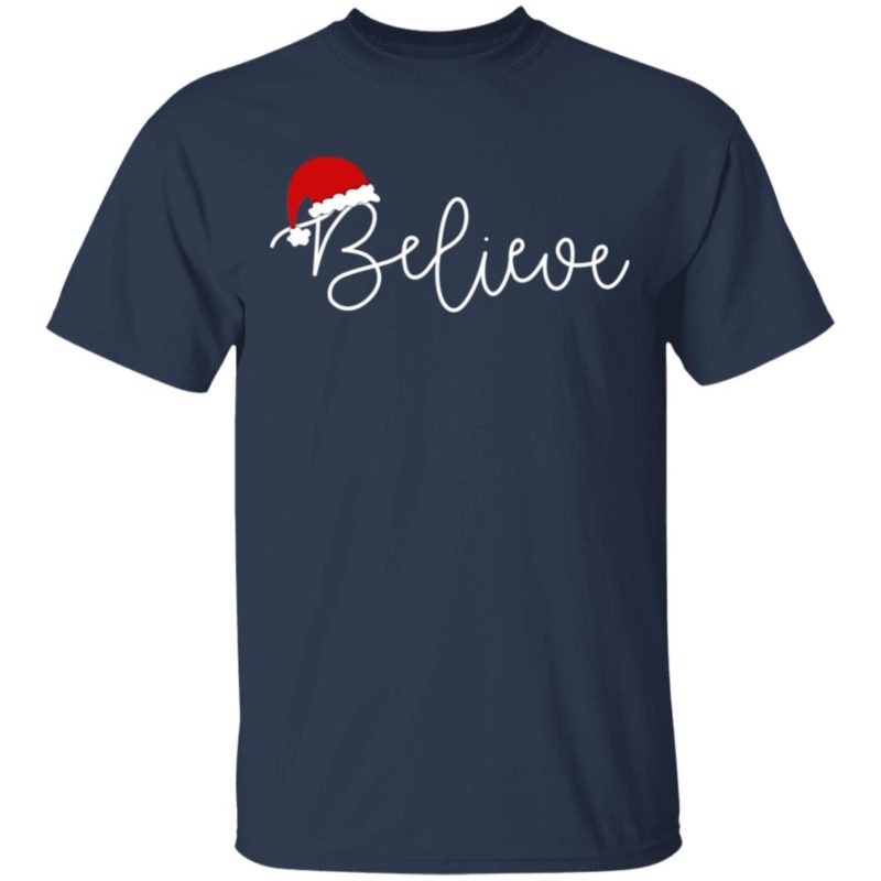 Believe With Santa Hat Ugly Christmas Sweater