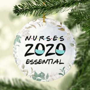 Nurses 2020 Essential Worker Christmas Ornament – Holiday Flat Keepsake Christmas Ornament