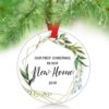 First Christmas2020 Just Married Wedding Car Christmas Newlywed Ornament