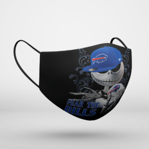 Fear The Buffalo Bills Jack Skellington NFL Halloween Face Mask