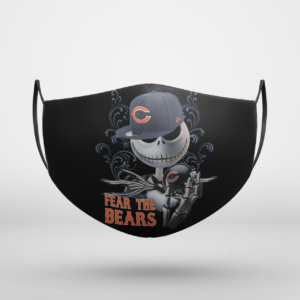Fear The Chicago Bears Jack Skellington NFL Halloween Face Mask