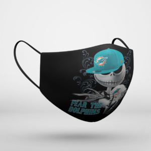 Fear The Miami Dolphins Jack Skellington NFL Halloween Face Mask