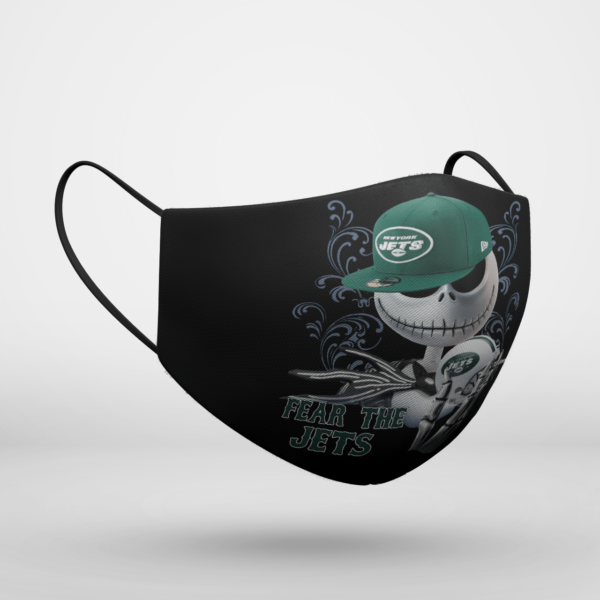 Fear The New York Jets Jack Skellington NFL Halloween Face Mask