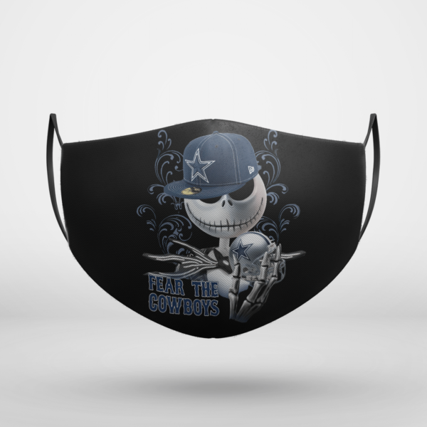 Fear The Dallas Cowboys Jack Skellington NFL Halloween Face Mask