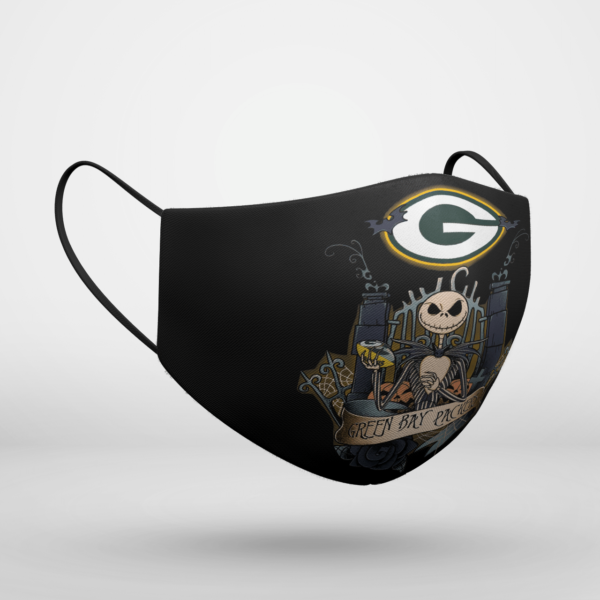 Green Bay Packers Jack Skellington This Is Halloween NFL Face Mask