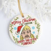 Merry Christmas To The Best Effin Aunt Gingerbread Decorative Christmas Ornament – Funny Holiday Gift