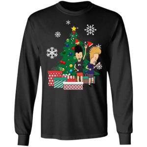 Beavis And Butthead Around The Christmas Tree Ugly Christmas Sweater