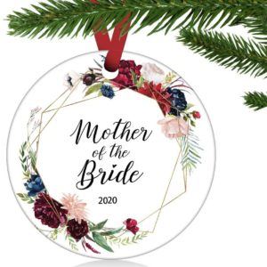 Mother of The Bride Ornaments 2020 First Christmas Couple Married Wedding Decoration  Ornament