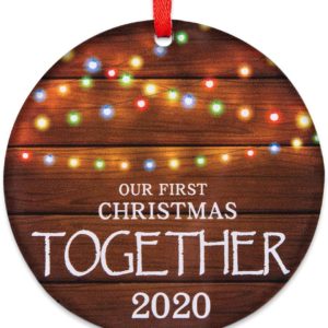 Our First Christmas Together 2020 Rustic 1st Holiday Ornament