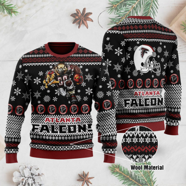 Atlanta Falcons 3D Printed Ugly Christmas Sweater