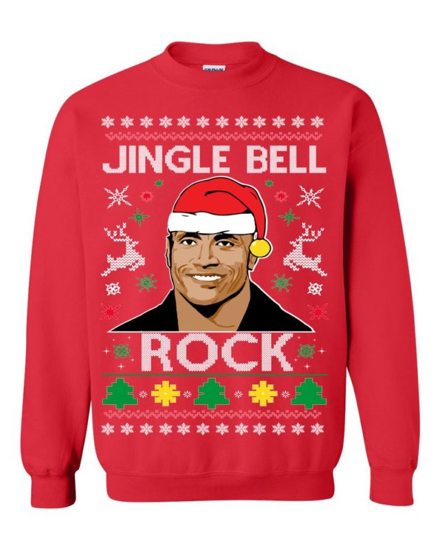 The Rock Jingle Bell Rock Ugly Christmas Sweater