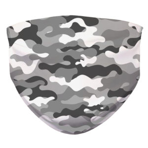 Camouflage Pattern Camo Grey Military Face Mask