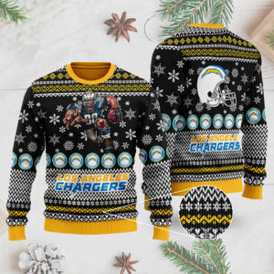Los Angeles Chargers Ugly Christmas Sweater 3D