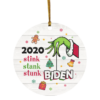 2020 Stink Stank Stunk Circle Ornament Keepsake – Green Hand Again Trump Circle Ornament, White, Circle Ornament