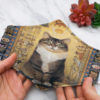 Cat And Ancient Egypt Symbol Face Mask