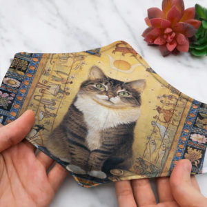 Cat And Sun Ancient Egypt Face Mask