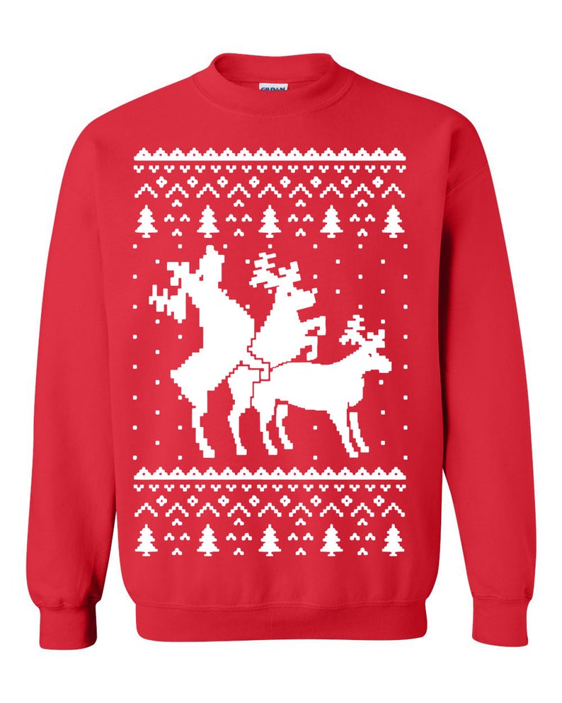 Emotion Ejendommelige Ynkelig Reindeer Sex Naughty Ugly Christmas Sweater