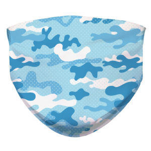Camouflage Pattern Camo Baby Blue Face Mask