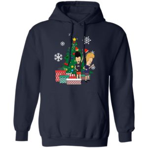 Beavis And Butthead Around The Christmas Tree Ugly Christmas Sweater