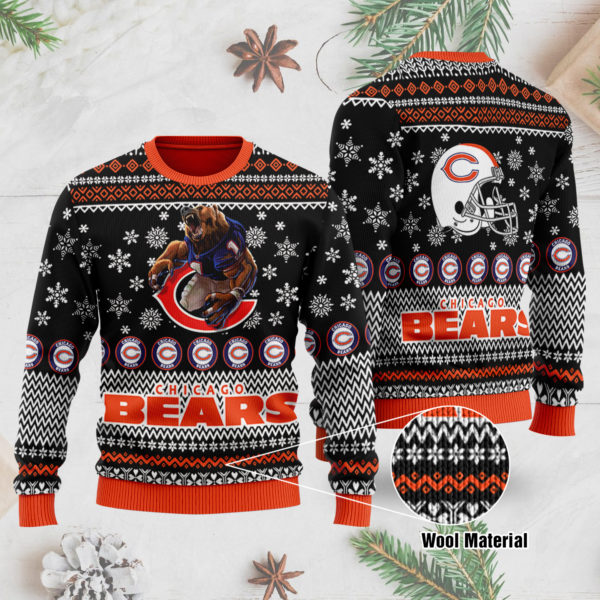 Chicago Bears 3D Printed Ugly Christmas Sweater