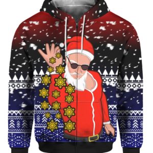 Sexy Santa Claus Snowflakes 3D Ugly Sweater Hoodie
