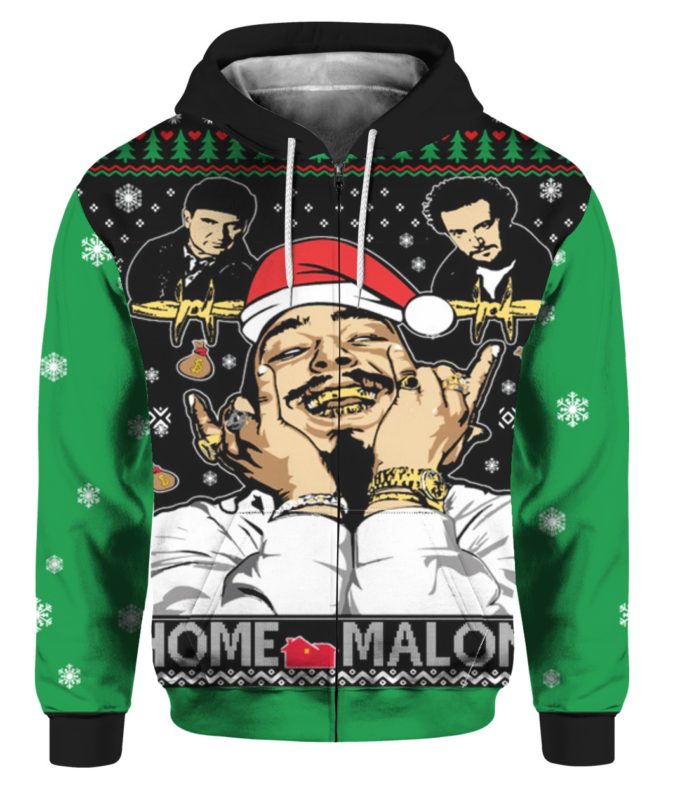 Home Malone  Home Alone  Post Malone Parody 3D Ugly Christmas Sweater