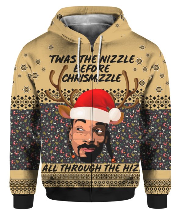 Snoop Dogg ‘Twas The Nizzle Before Chrismizzle 3D Ugly Sweater Hoodie
