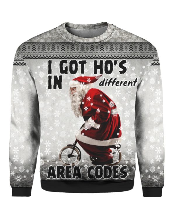 I Got Ho’s in Different Area Codes 3D Ugly Sweater Hoodie
