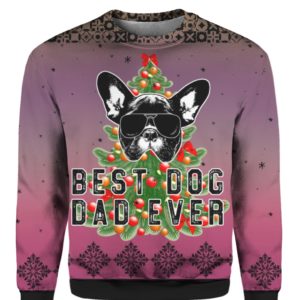 Best Dog Dad Ever 3D Ugly Christmas Sweater Hoodie