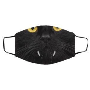 Halloween Dracula Black Cat Mouth Face Mask