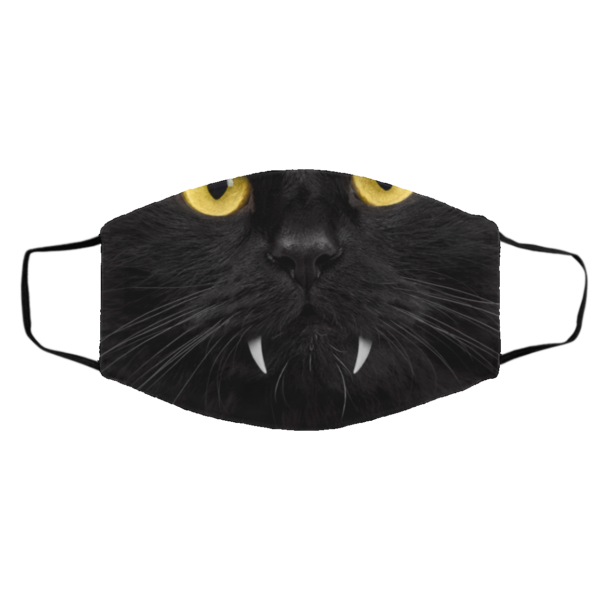 Halloween Dracula Black Cat Mouth Face Mask