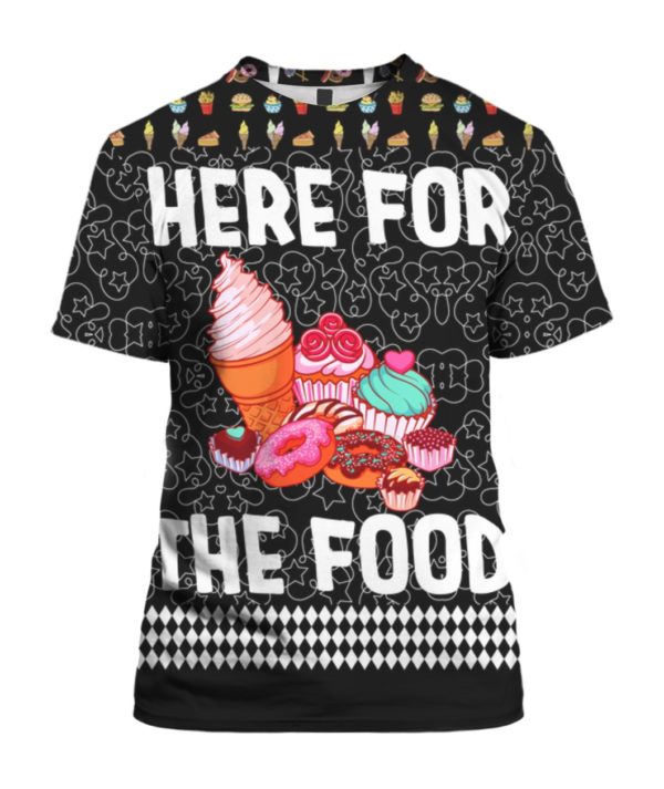 Here For The Food 3D Ugly Christmas Sweater Hoodie