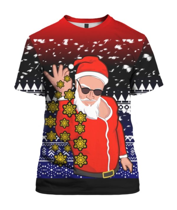 Sexy Santa Claus Snowflakes 3D Ugly Sweater Hoodie