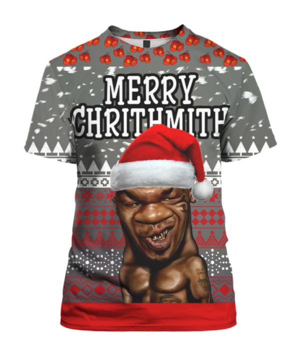 Mike Tyson Merry Chrithmith 3D Ugly Sweater Hoodie