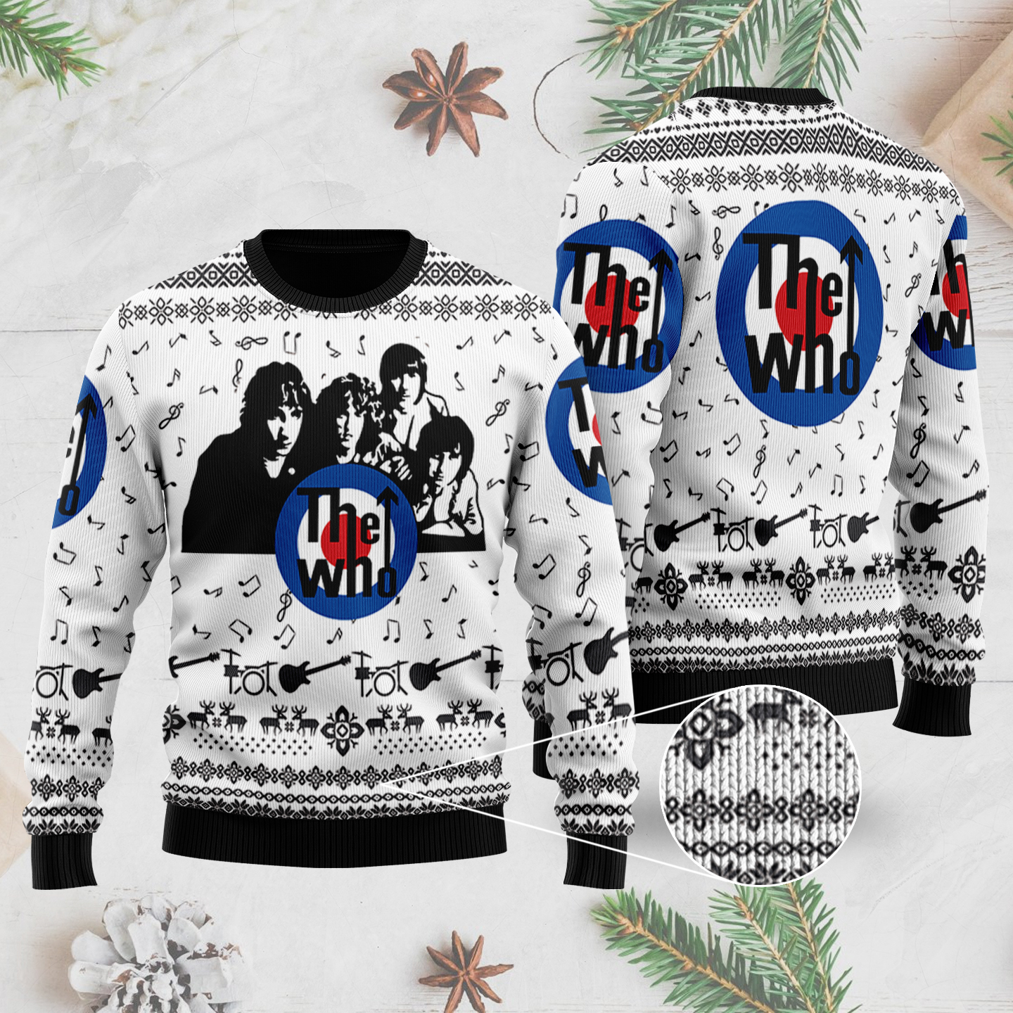 The Who Band 3D Ugly Rock Christmas Sweater - Jolly Family Gifts