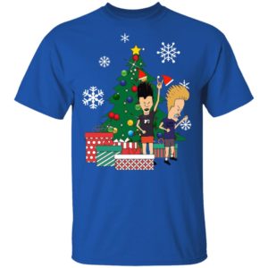 Beavis And Butthead Around The Christmas Tree Ugly Christmas Sweater