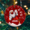 Santa Riding Deer Cart Decorative Christmas Ornament – Funny Holiday Gift