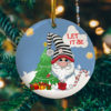 Xmas Gnome Let It Be Decorative Christmas Ornament