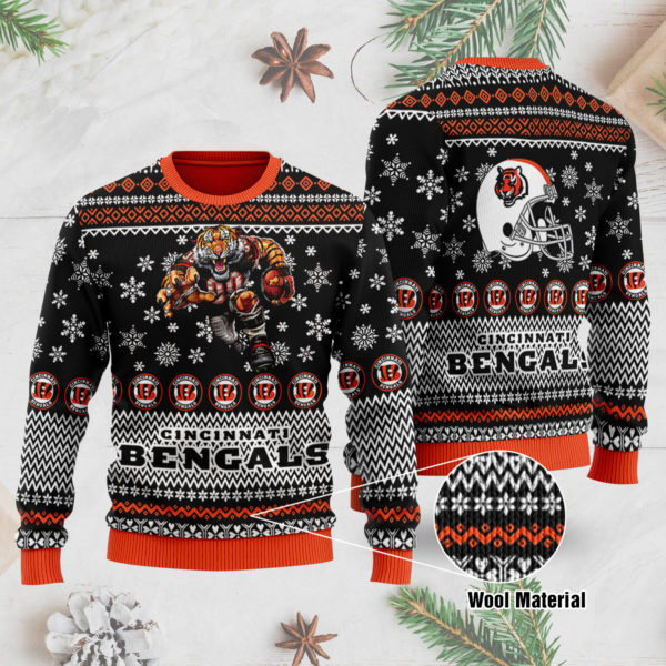 Cincinnati Bengals 3D Printed Ugly Christmas Sweater