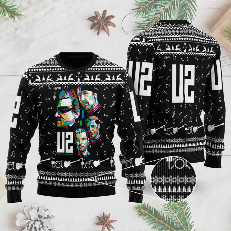 U2 Band 3D Printed Ugly Christmas Sweater